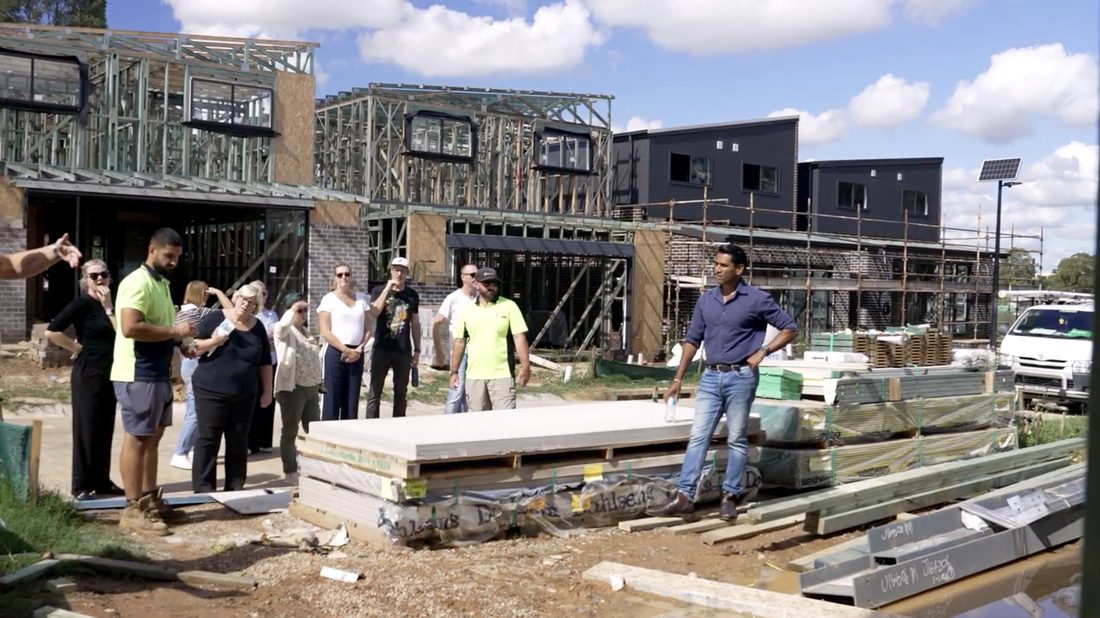 Members touring a completed member project